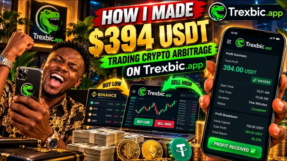 How I Made $394 USDT Trading Crypto Arbitrage On Trexbic.app x